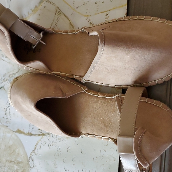Style & Co. Shoes - Style and Company  beige suede like espadrilles sandals